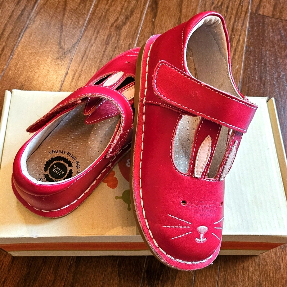Livie and luca red bunny shoes size 12